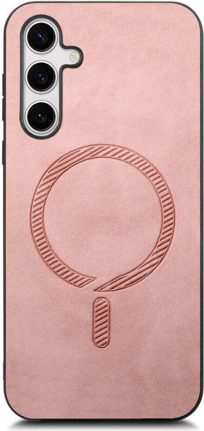 Samsung Galaxy S25 Kunst Skinn Deksel - MagSafe Kompatibel - Rosa