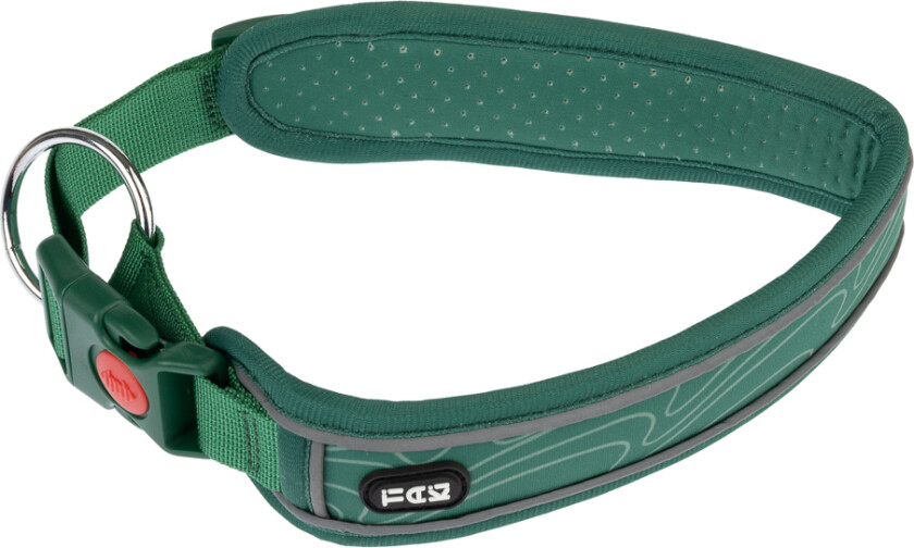 halsbånd Soft & Safe, grønn - Str XS: 25 - 35 cm Halsomkrets, B 40 mm