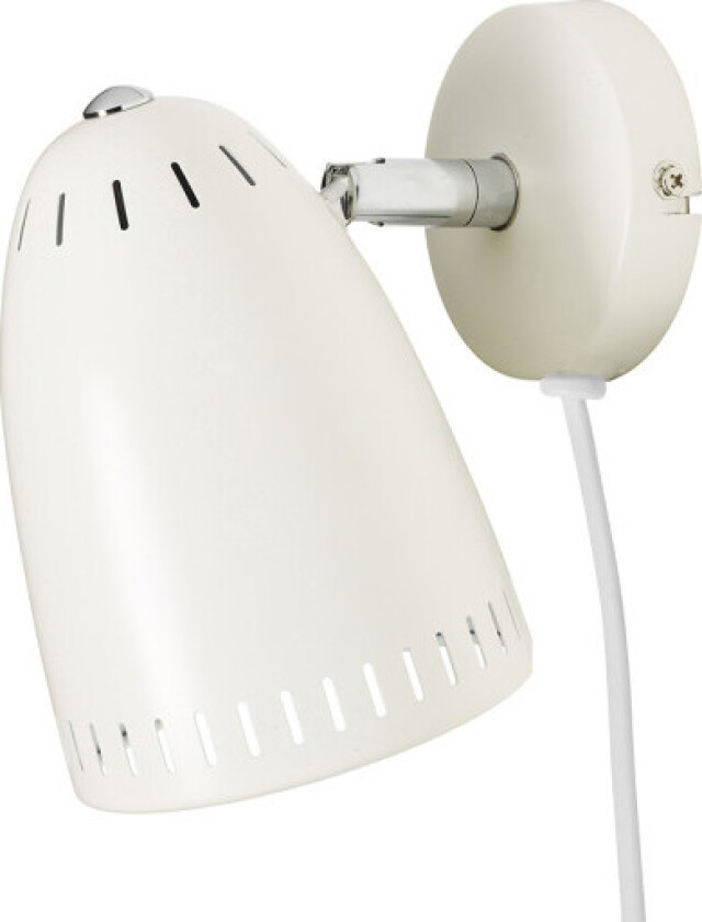Dynamo vegglampe, kort, hvit