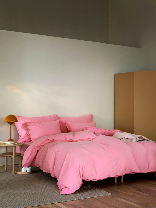 Frøya sengesett klarrosa