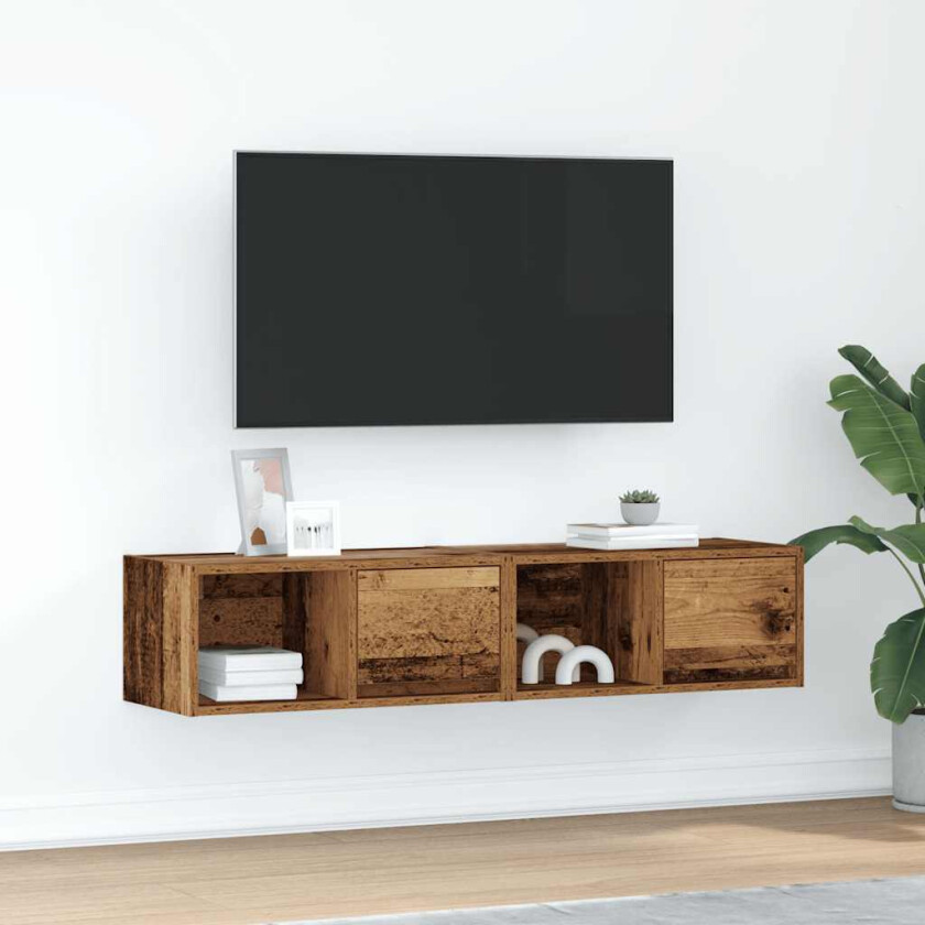 TV-benker 2 stk gammelt tre 60x31x25,5 cm konstruert tre
