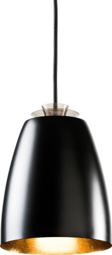 SG Bell pendellampe, svart/gull, Ø16 cm