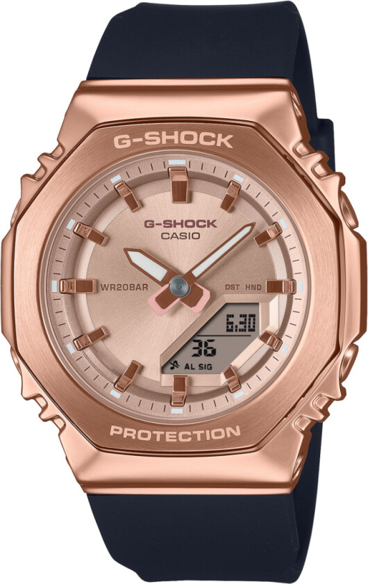 G-Shock GM-S2110PG-1A4ER - Anadigi - Rosegull - Dameklokker - Resin - Mineral