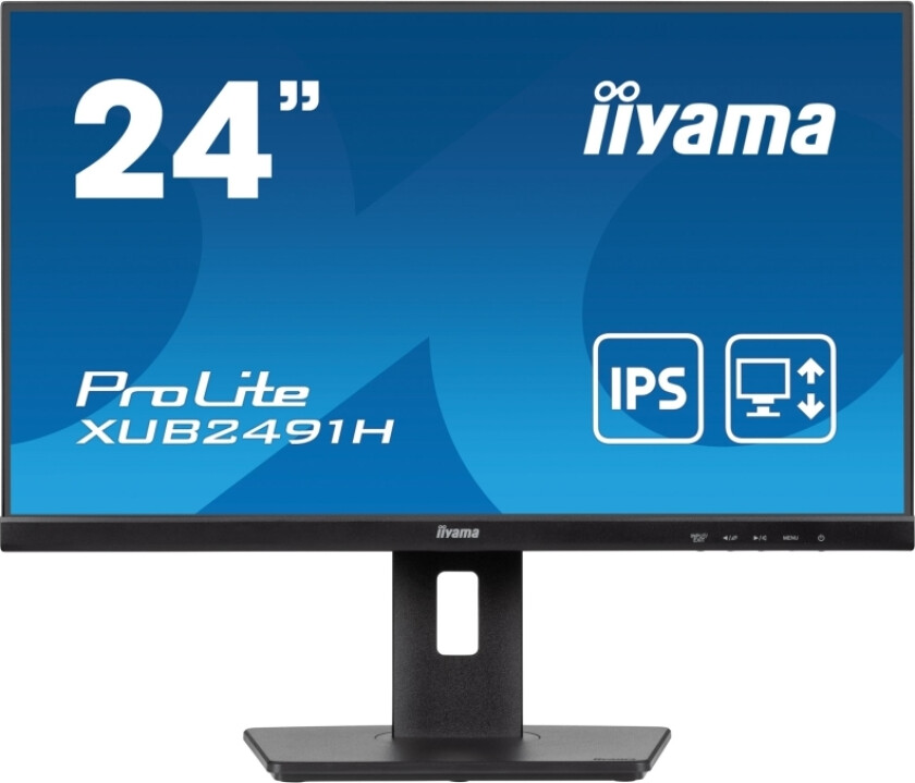 Prolite Xub2491h-B1 - Led-Skjerm - 24" (23.8" Synlig) - 1920 X 1080 Full Hd (1080P) @ 100 Hz - Ips - 300 Cd/M² - 1300:1 - 0.5 Ms - Hdmi, Displ