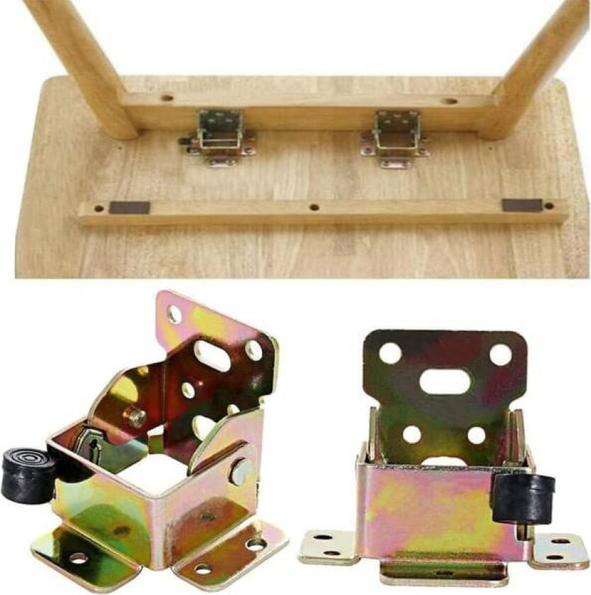 Folding bordben, 2 stk selvlåsende hengsler, Folding bordben hengsel, 90 graders selvlåsende folding