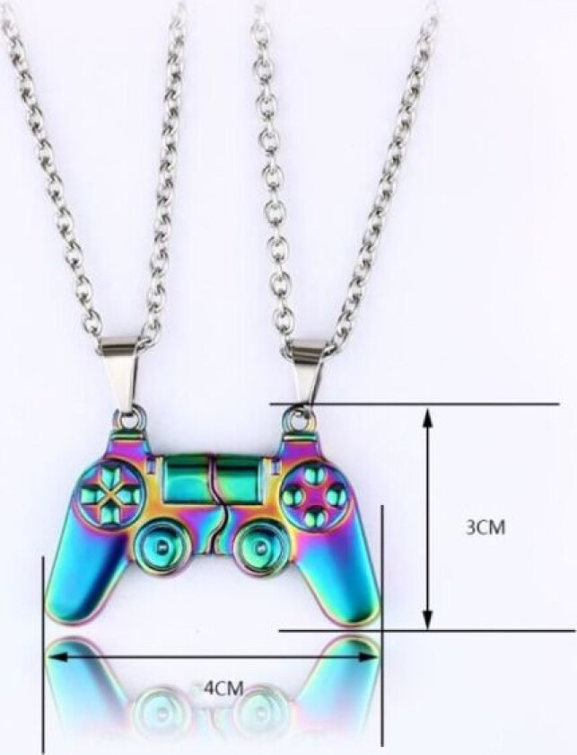 Magnetisk Game Controller Handkontroll Halsband Par Present - Olja Purple
