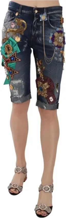 Dame, Shorts, Blå, 3XS