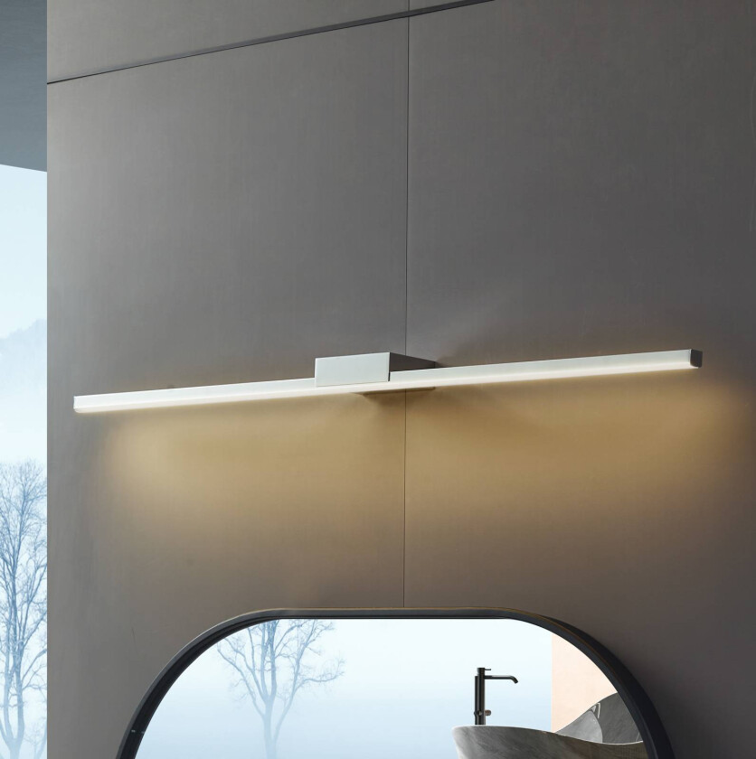 Lucande LED-speilbelysning Kivana, krom, aluminium, 90 cm