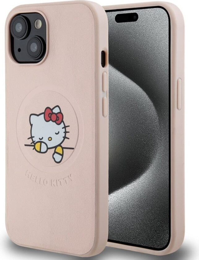 iPhone 15 Deksel Debossed Logo MagSafe Rosa