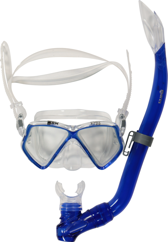 Pirate mask + snorkel GU, snorkelsett junior blue