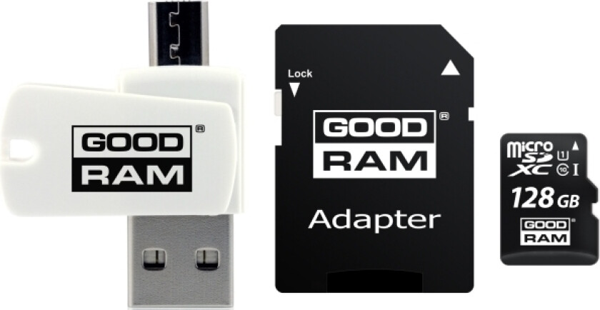 Goodram M1a4-1280R11, 128 Gb, Microsdhc, Klasse 10, Uhs-I, 60 Mb/S, 10 Mb/S