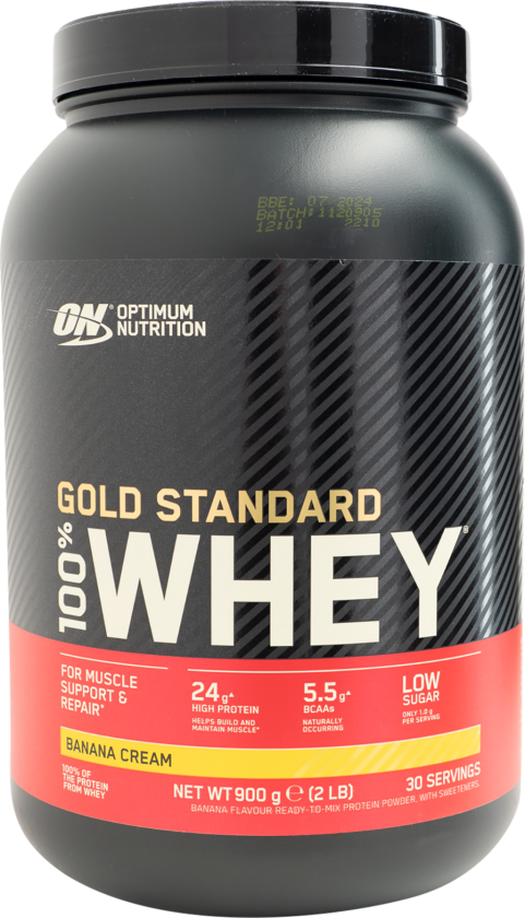 100 % Whey Gold Standard 908 g, myseprotein BANANA