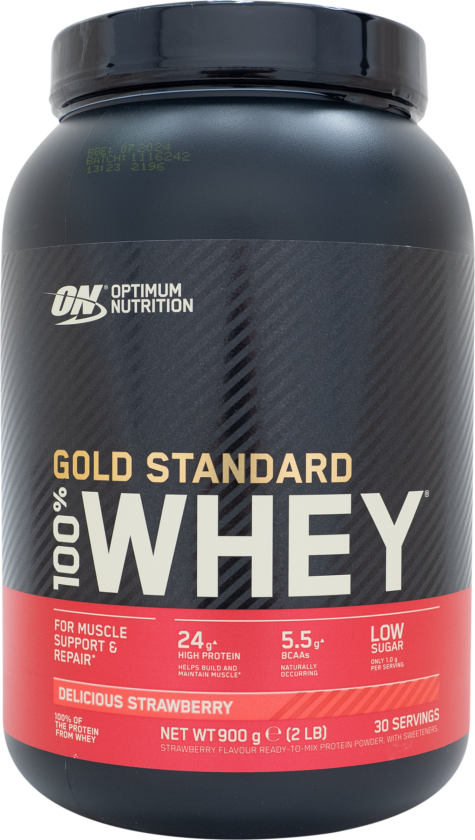 100 % Whey Gold Standard 908 g, myseprotein STRAWBERRY