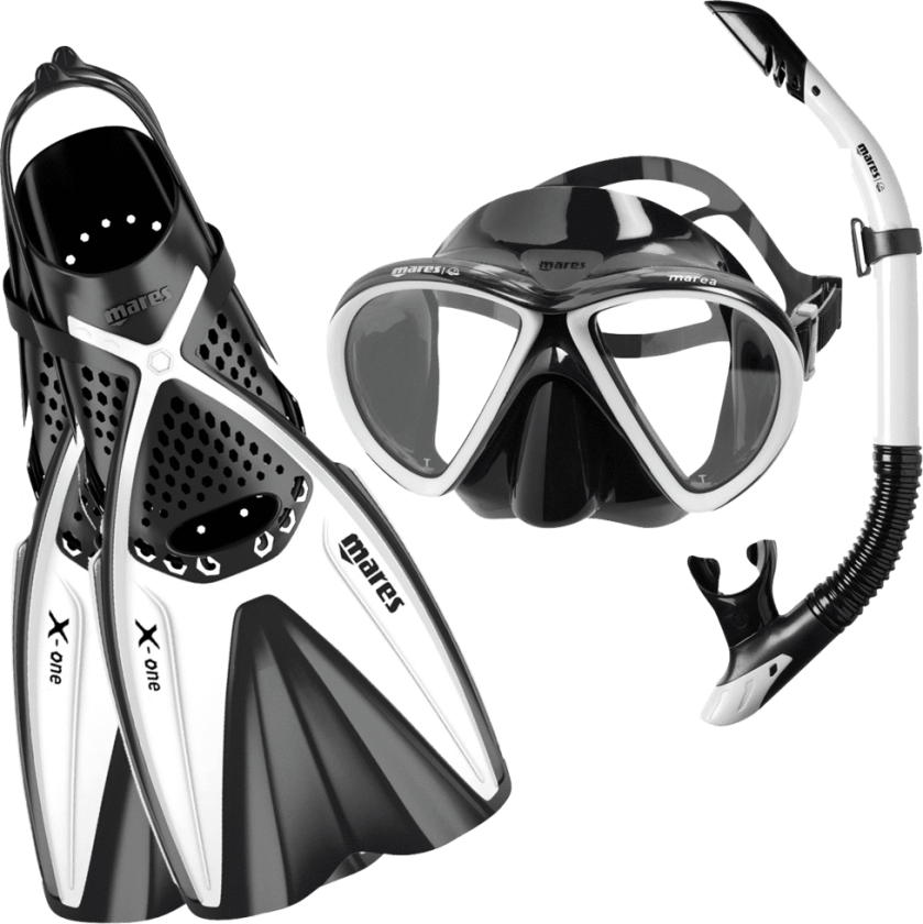 Set X-One Marea, snorkelsett, unisex White