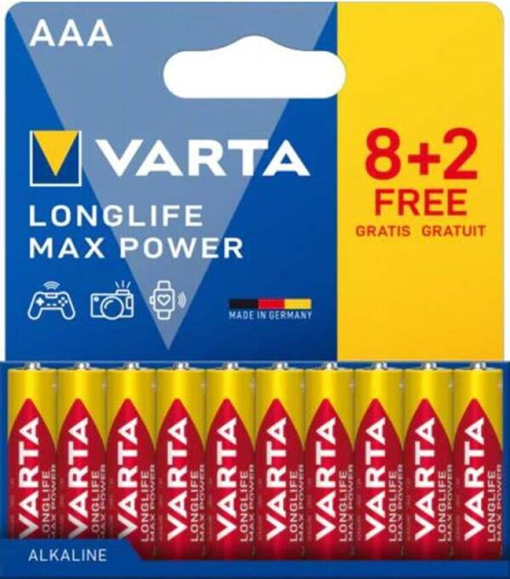 Longlife Max Power AAA - 10-Pack