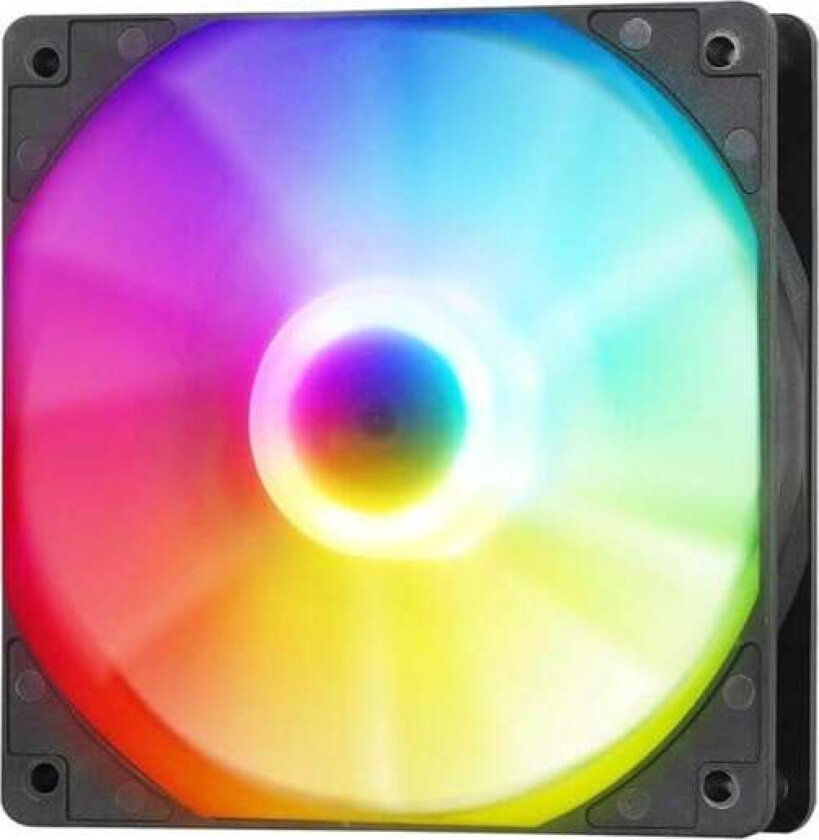 C7 computer fan (black) - Kabinettvifte - 120mm - Svart med RGB LED-lys - 23 dBA