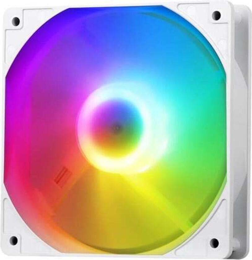 C7 3-in-1 computer fan (white) - Kabinettvifte - 120mm - Hvit med RGB-lys - 23 dBA