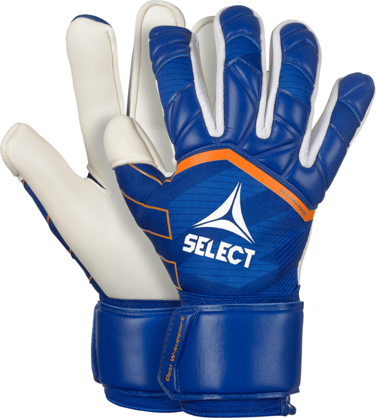 Select Gk Gloves 55 Extra Force V24, keeperhanske, unisex BLUE/WHITE