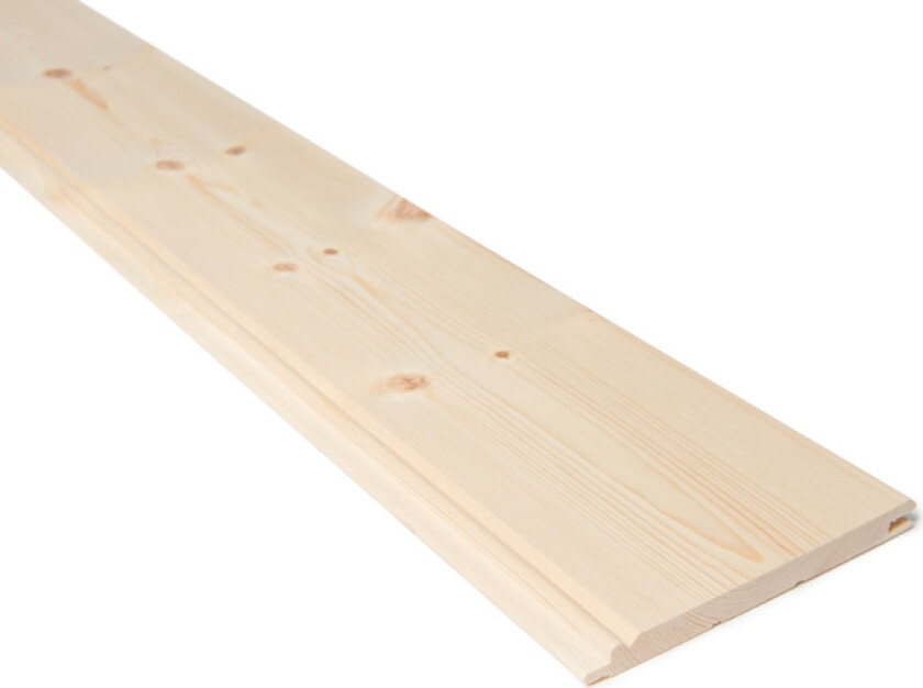 Perlestaffpanel furu 14x145 natur ubehandlet