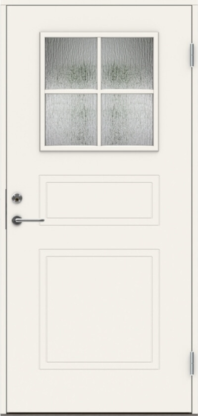 Dørsett p-500 100x210 høyre hvit med cotswold glass