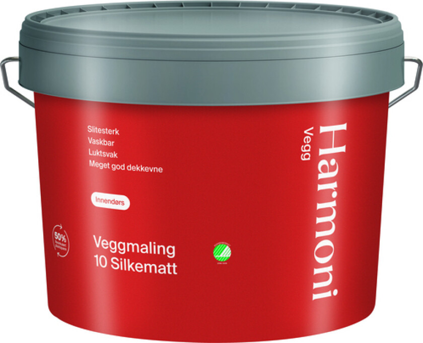 Veggmaling 10 hvit base 9l