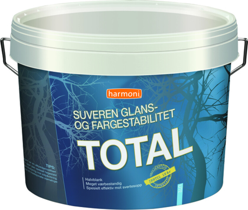 Olje-/akrylmaling total hvit 10l