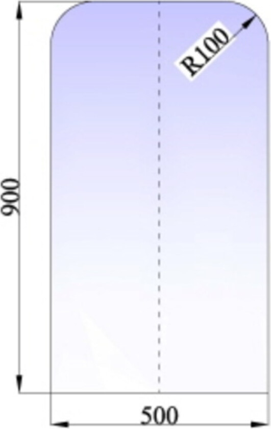 Gulvplate stål 500x900 1 mm grå lakkert stål