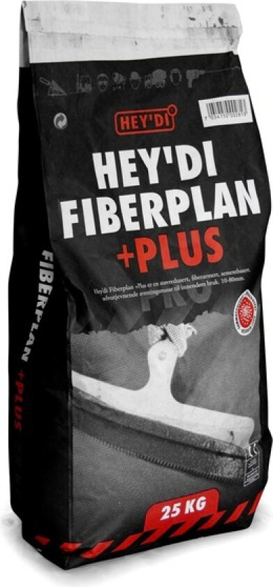 Heydi fiberplan plus 25kg sparkel støvredusert avrettingsmasse