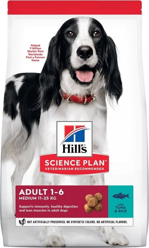 Hill's Science Plan Dog Adult Medium Tunfisk & Ris (12 kg)