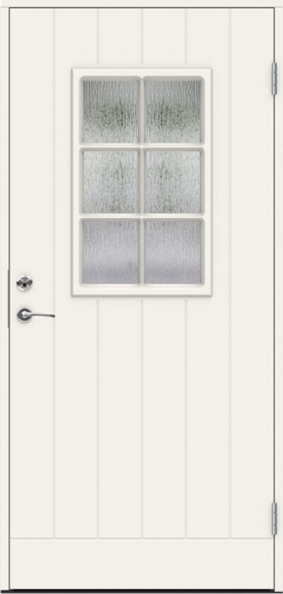 Dørsett bizet 90x200 venstre hvit cotswold glass