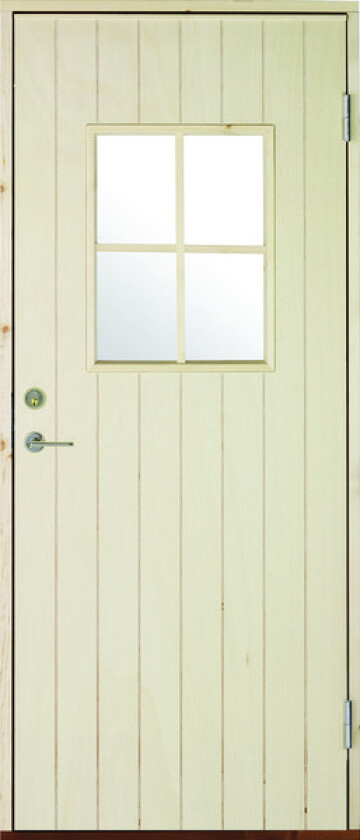 Dørsett sælen boddør gl 80x200 venstre ubehandlet 18 grader m/glass