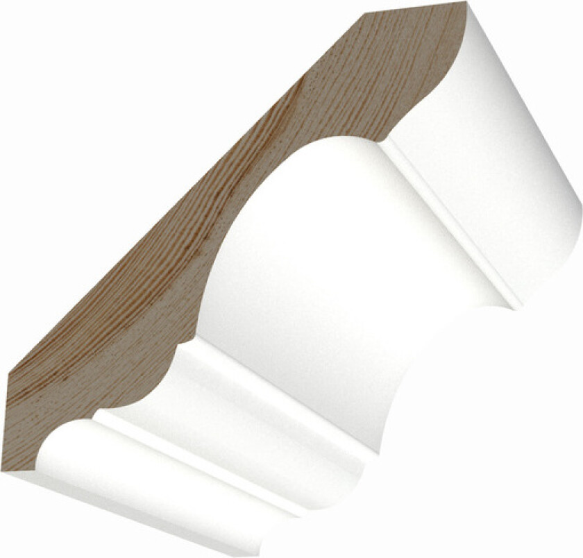 Taklist furu profilert 21x120 hvitmalt tt351