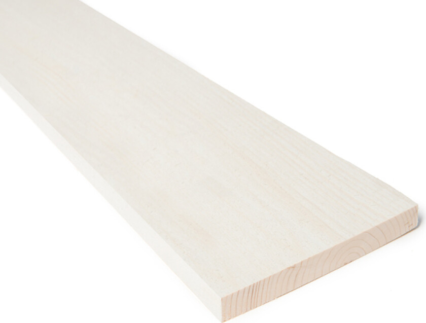 Kledning rektangulær gran 22x173x7000 mm grunnet klasse 1 hvit