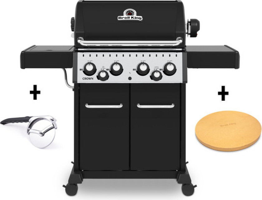 Gassgrill crown 490 p inkludert pizzastein og skjærer