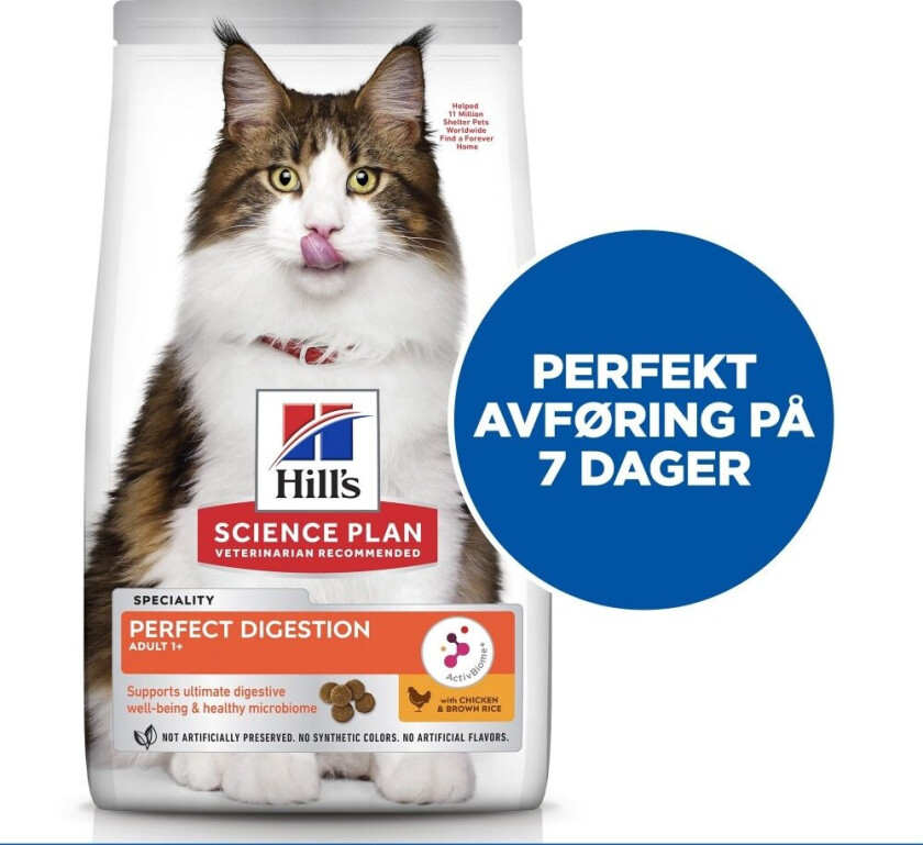 Hill's Science Plan Cat Adult 1+ Perfect Digestion Chicken & Brown Rice (7 kg)