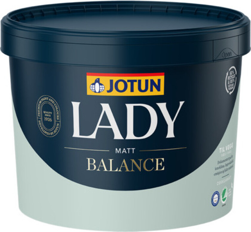Interiørmaling lady balance hvit base 9l