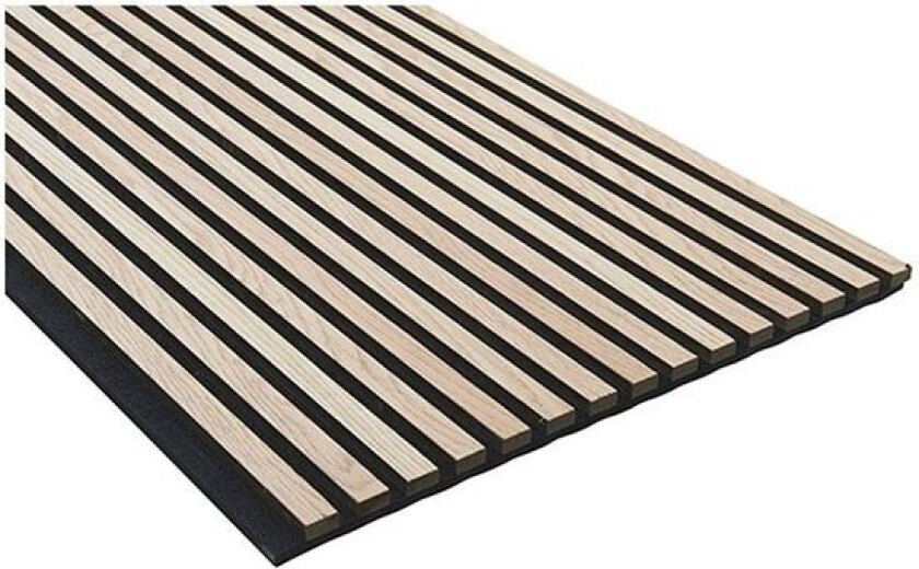 Spilepanel ro lakkert eik 21x600x2400 mm hvitpigmentert