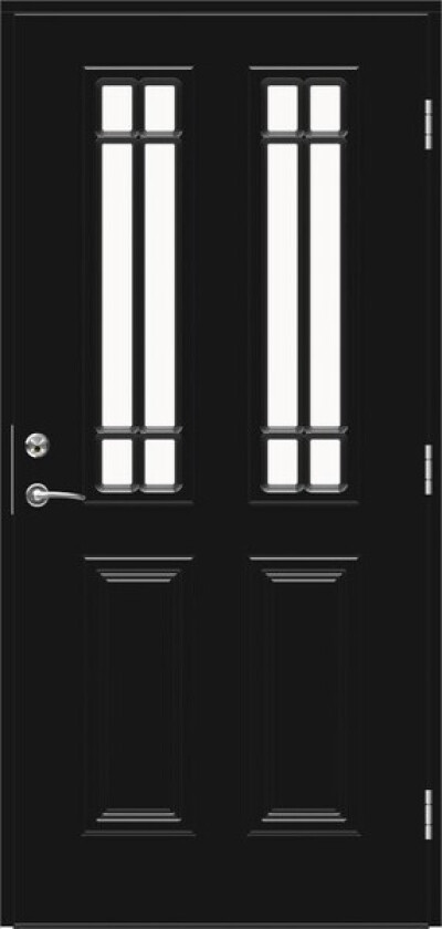 Dørsett eco debussy 10x21h sort ncss 9000-n dekor glass