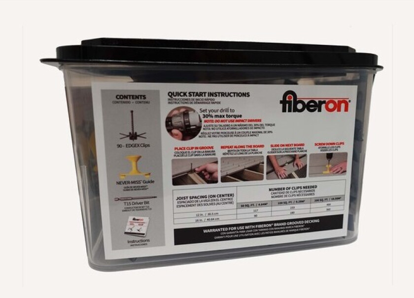 Klips m/skruer edgex camo 90 stk (4,6 m2)