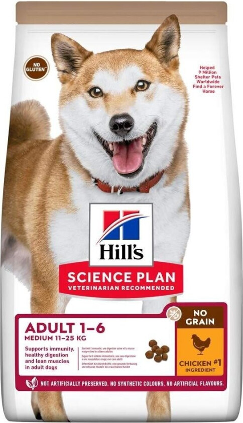 Hill's Science Plan Dog Adult No Grain med Kylling (2,5 kg)
