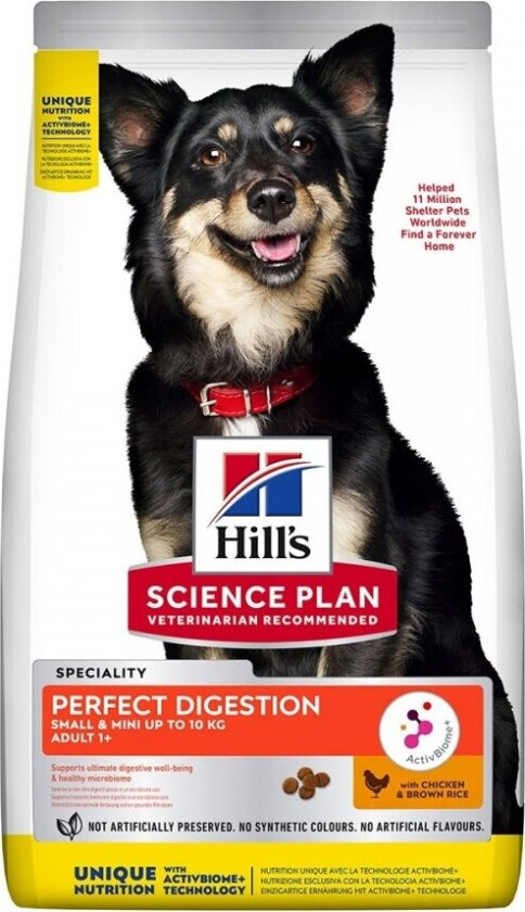 Hill's Science Plan Dog Adult 1+ Small & Mini Perfect Digestion Chicken & Brown Rice (3 kg)