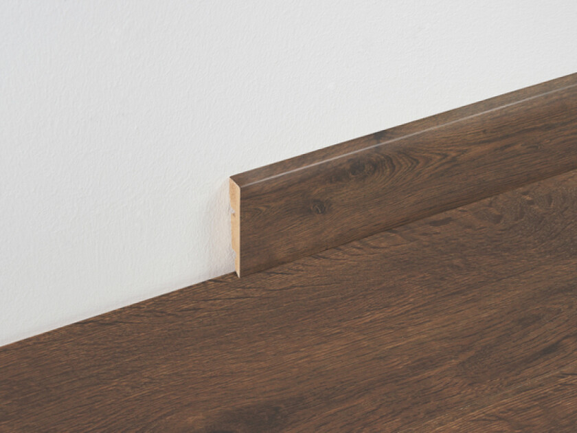 Sokkellist foliert mdf 12x60x2400  mm texas mørkbrun