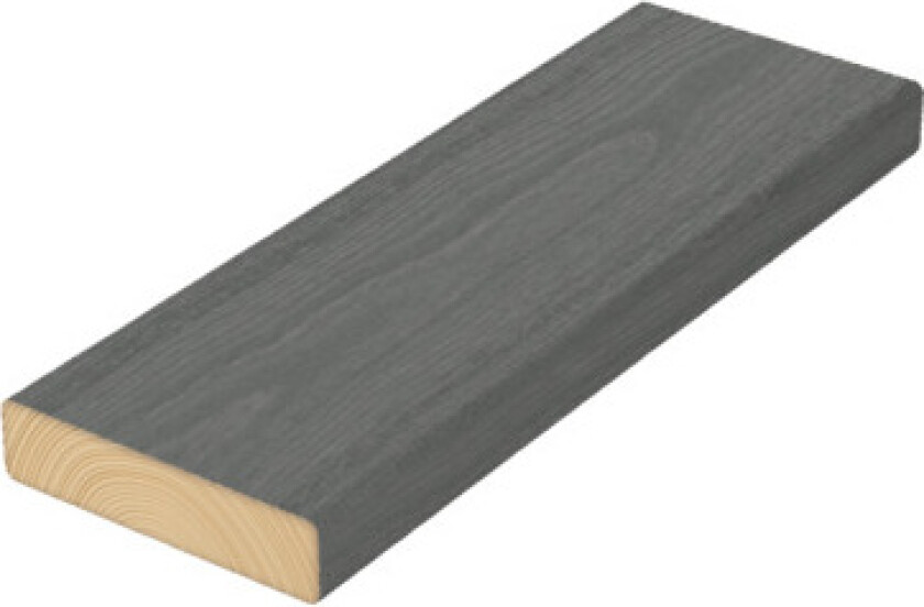 Terrassebord royal impregnert furu 28x120 mm klasse 1 leirgrå