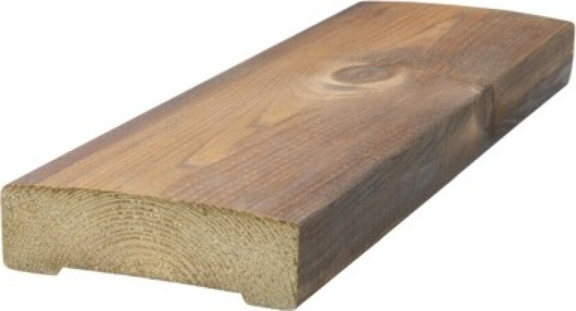 Terrassebord barfot royal oljet furu 28x95 mm klasse 1 m/riller brun