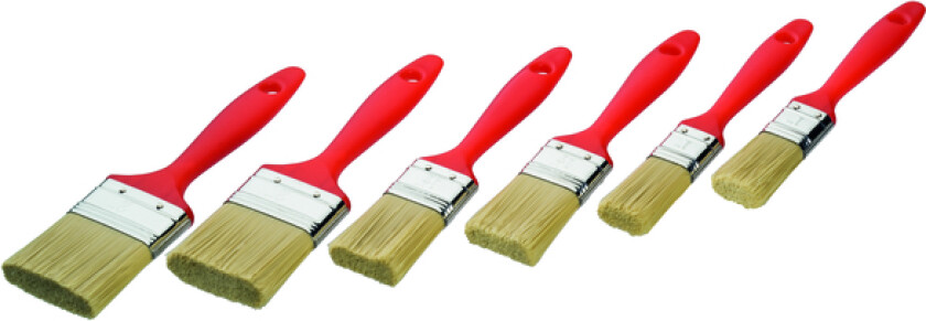 Bilde av Penselsett 6 stk med plastskaft