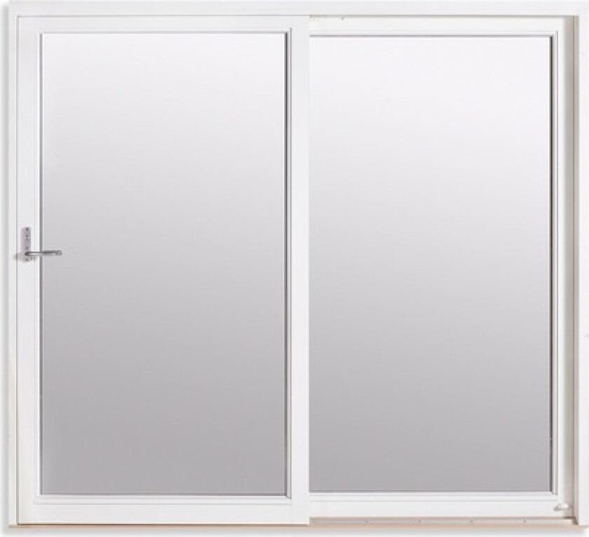 Bilde av Dør sd standard 1-fl 199x209v hvit skyvedør med 1fast/1 skyvefelt