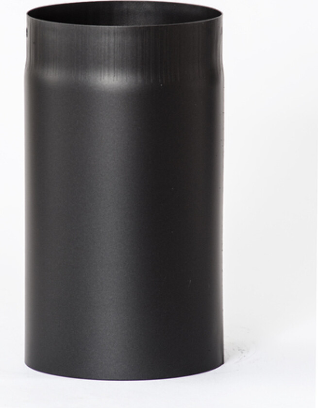 Røkrør ø125x250mm sort emalje 1,2 mm