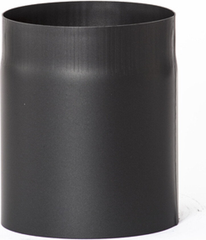 Røkrør ø125x150mm sort emalje 1,2 mm