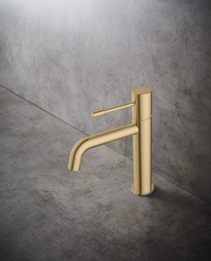 Blandebatteri fine lav mat børstet messing