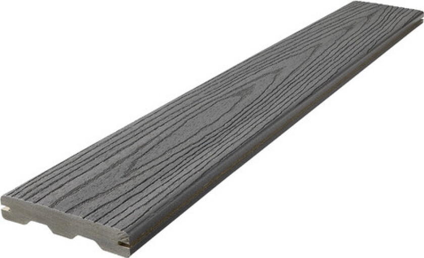Terassebord fiberon good life resirkulert kompositt fastlengde tykkelse x bredde x lengde: 24x133x4880 mm beach house m/sidespor grå